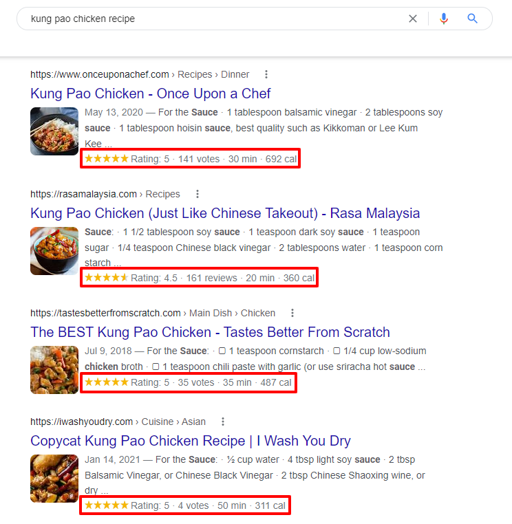 Restaurant Rich Snippets