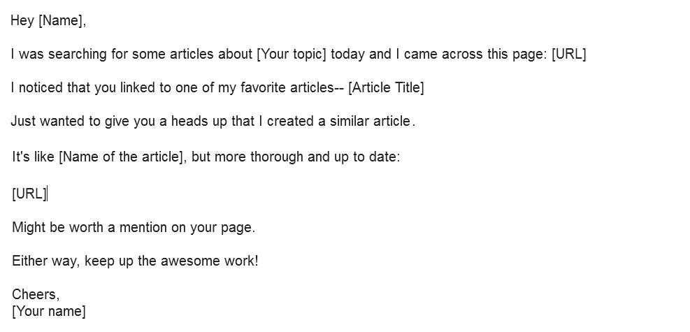 Skyscraper Outreach Pitch