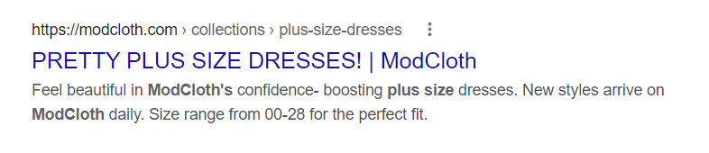 eCommerce meta descriptions