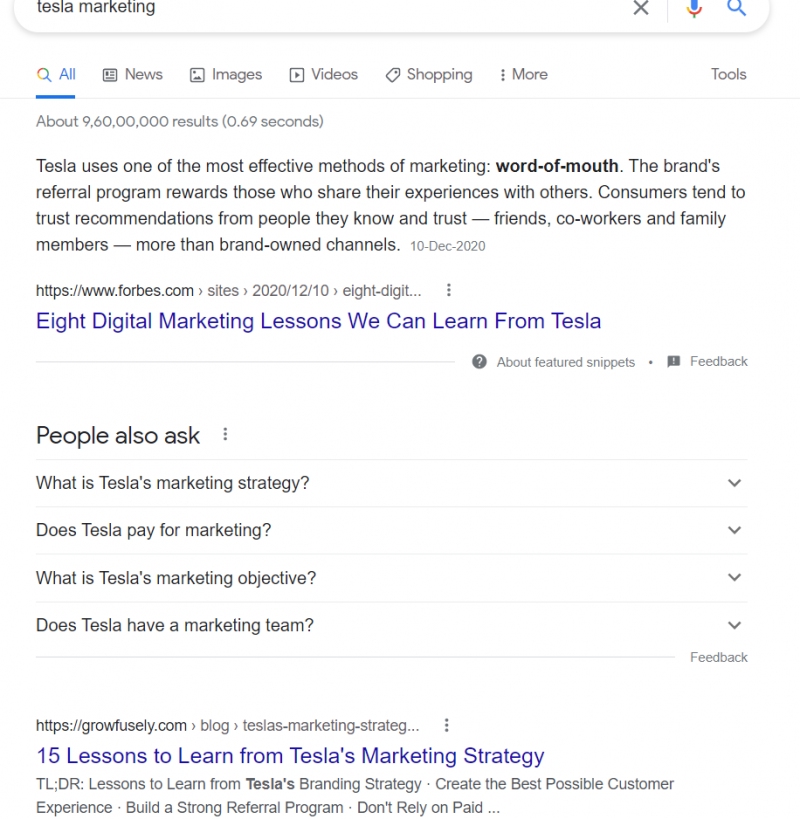 tesla marketing growfusely