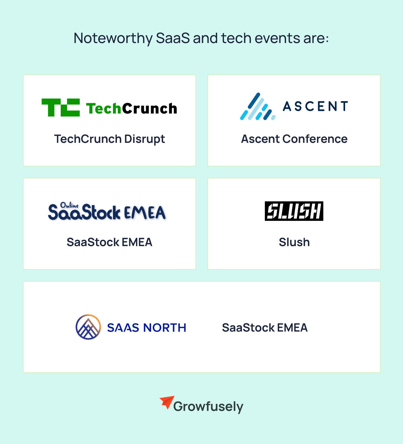 Noteworthy SaaS and tech events
