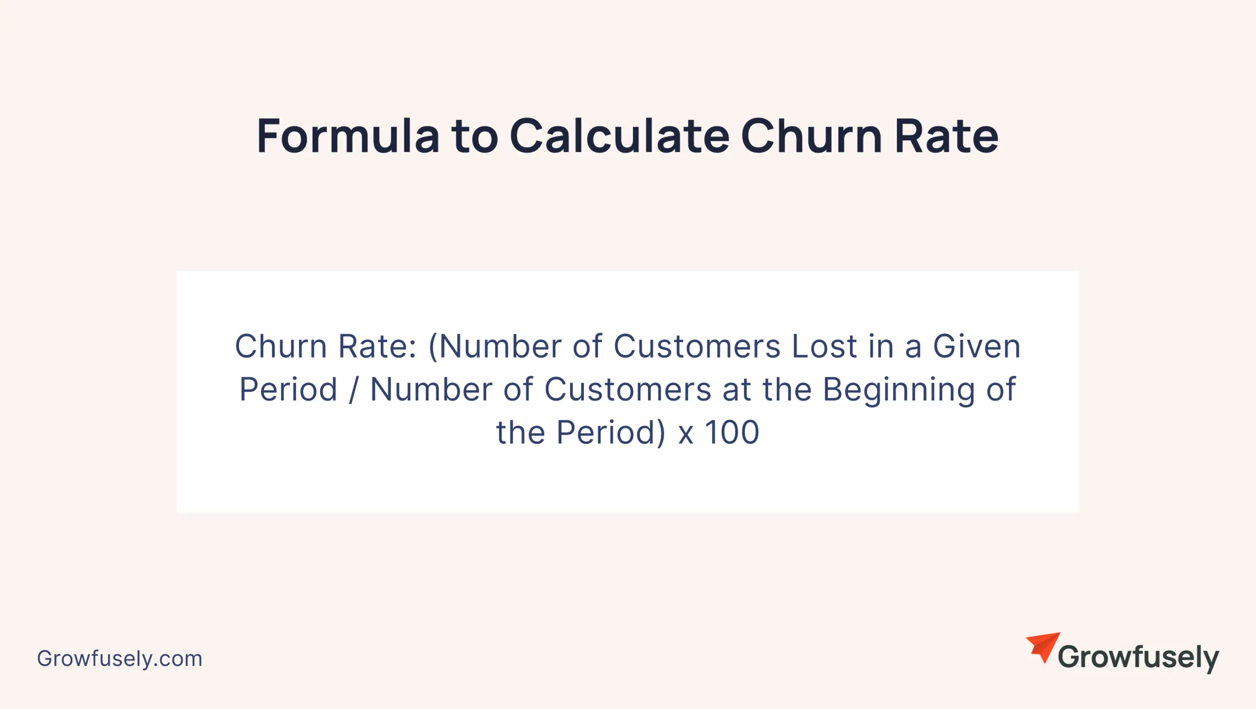 Formula to Calculate Churn Rate