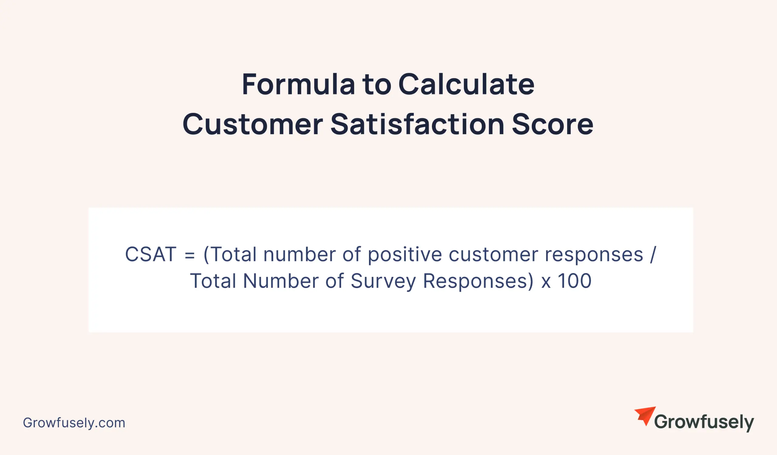 Formula to Calculate Customer Satisfaction Score