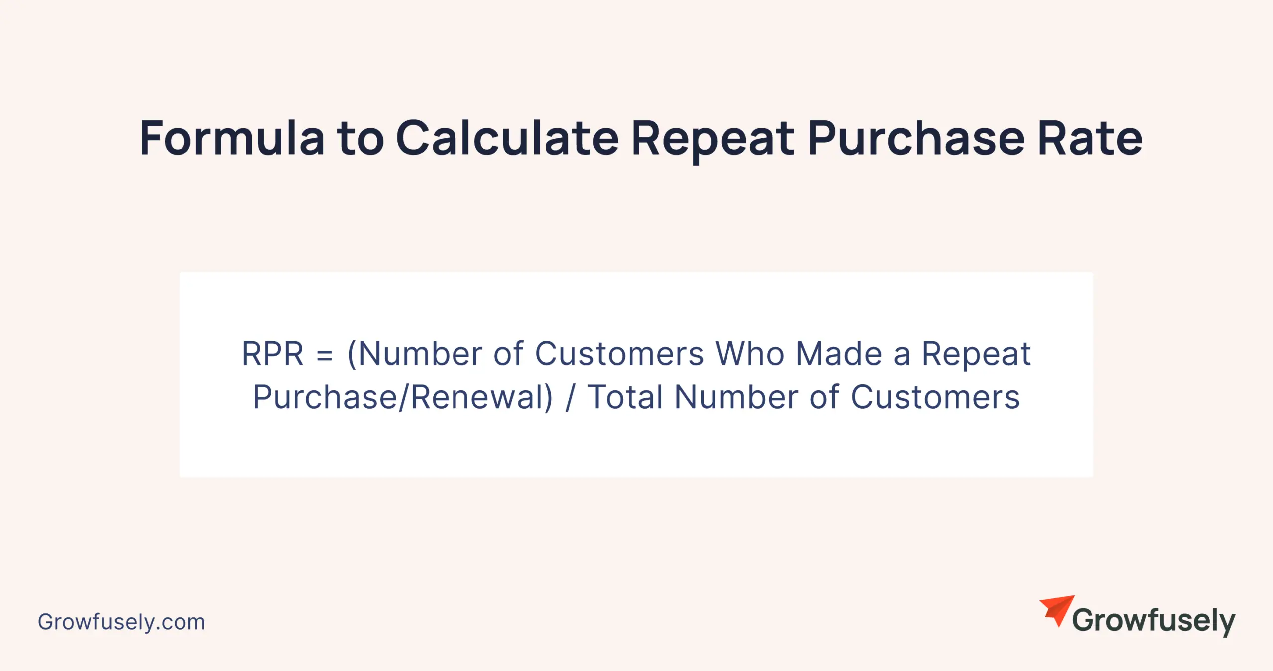 Formula to Calculate Repeat Purchase Rate