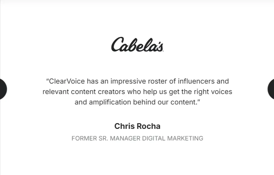 ClearVoice content services client Testimonial