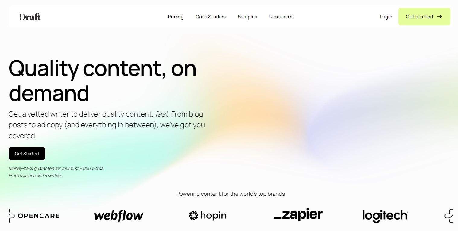 Draft Content writing services