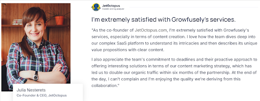 Growfusely Client Review