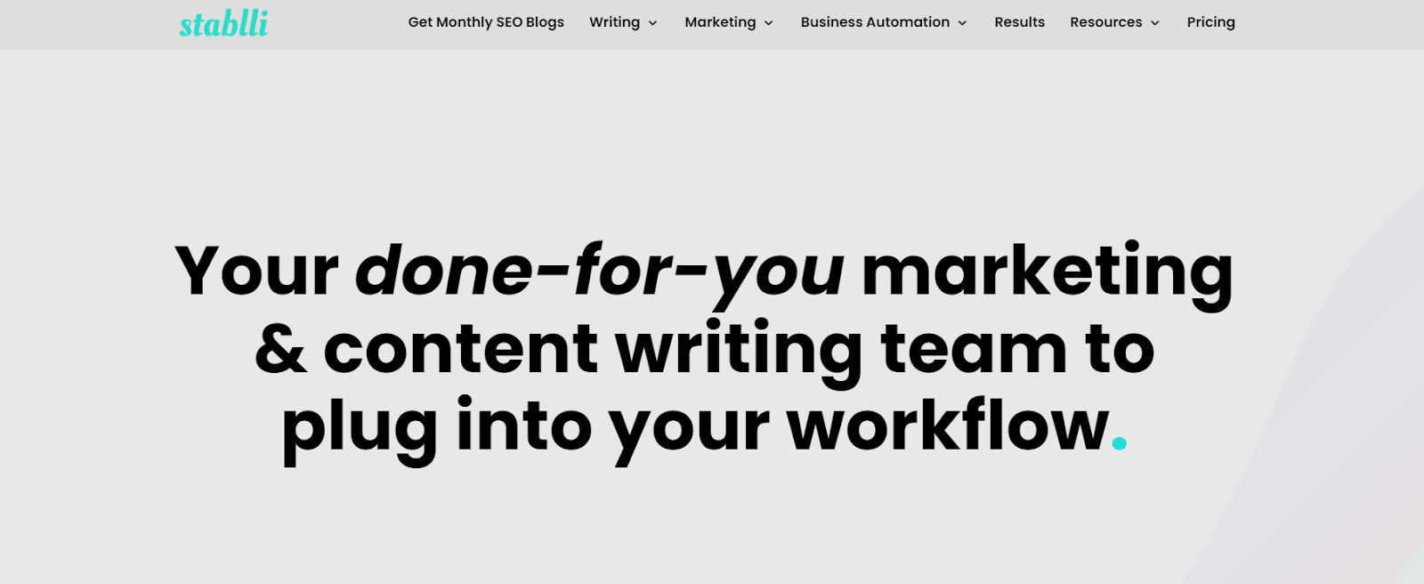 Stablli SEO content writing services