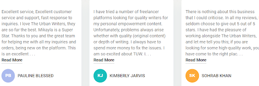 The Urban Writers Client Review