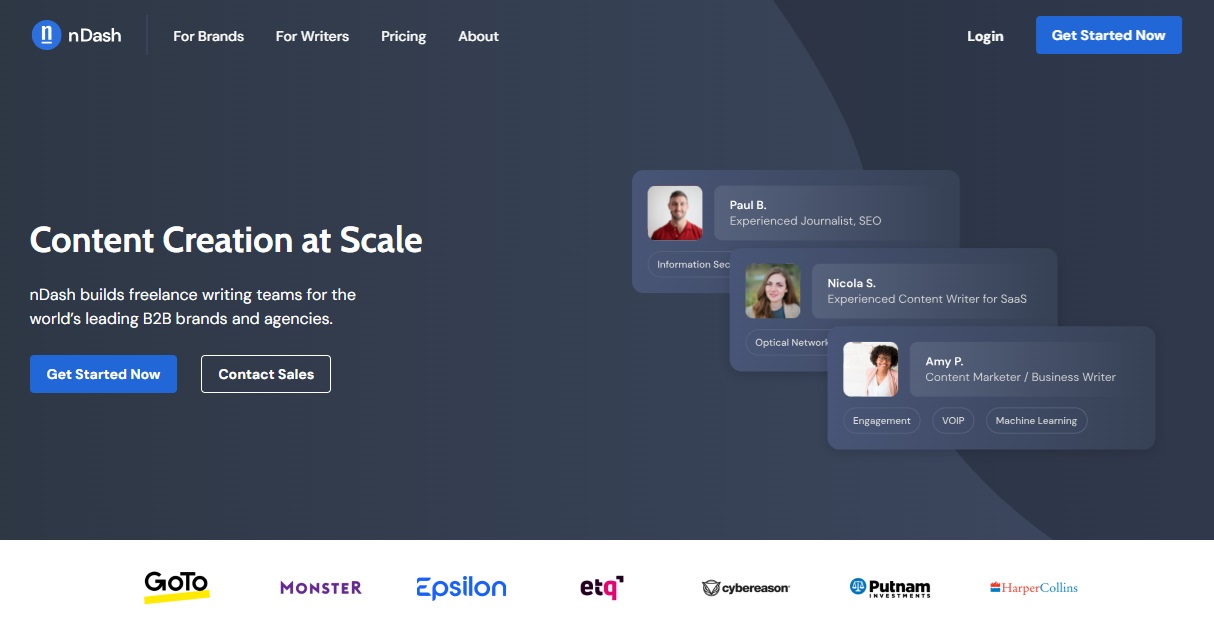 nDash Content writing services