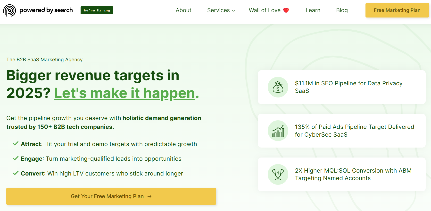 Powered by Search, B2B Content Marketing Agency